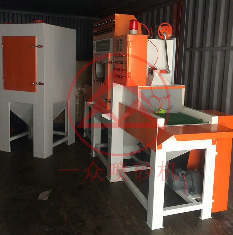 6支枪输送式自动喷砂机